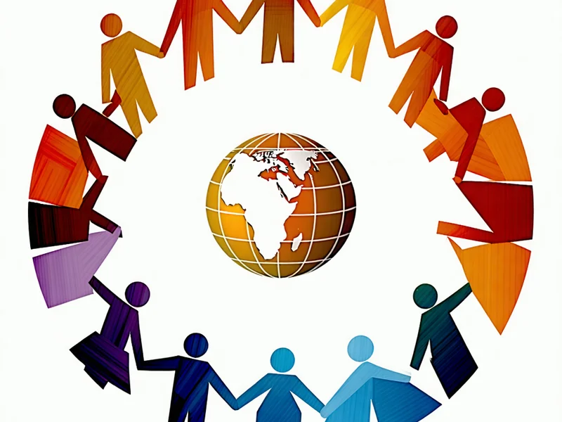 Hình ảnh đại diện cho các tổ chức hỗ trợ cờ bạc bên ngoài, với các biểu tượng đoàn kết và sự giúp đỡ.