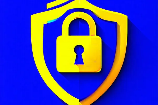 Hình ảnh một biểu tượng an toàn hoặc lá chắn, với logo New88, thể hiện cam kết bảo vệ người chơi và môi trường cờ bạc an toàn, sử dụng màu xanh dương và vàng.